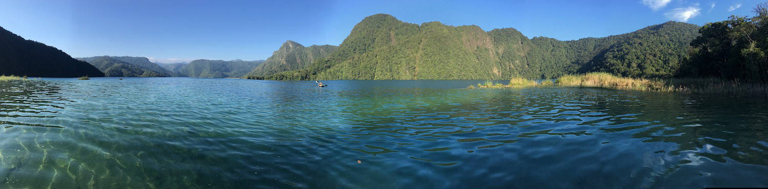 Panoramic view of lake Laguna Brava